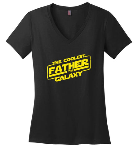 Daddy Favourite Jedi Daddy Shirt For Father’s Day Ladies V-Neck - Black / M