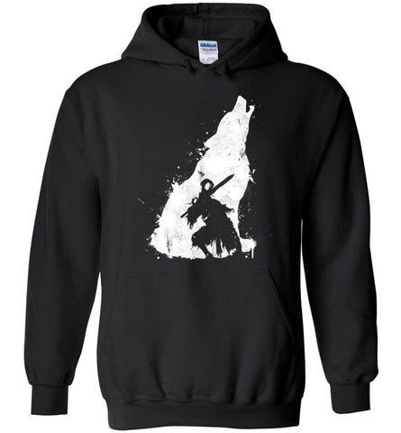 Dark Souls 2 Hoodie Wolf Hero Ds 2 T Shirts Sif The Great Grey Wolf Hoodie - Black / M