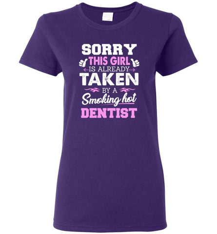 Dentist Shirt Cool Gift for Girlfriend Wife or Lover Women Tee - Purple / M - 8