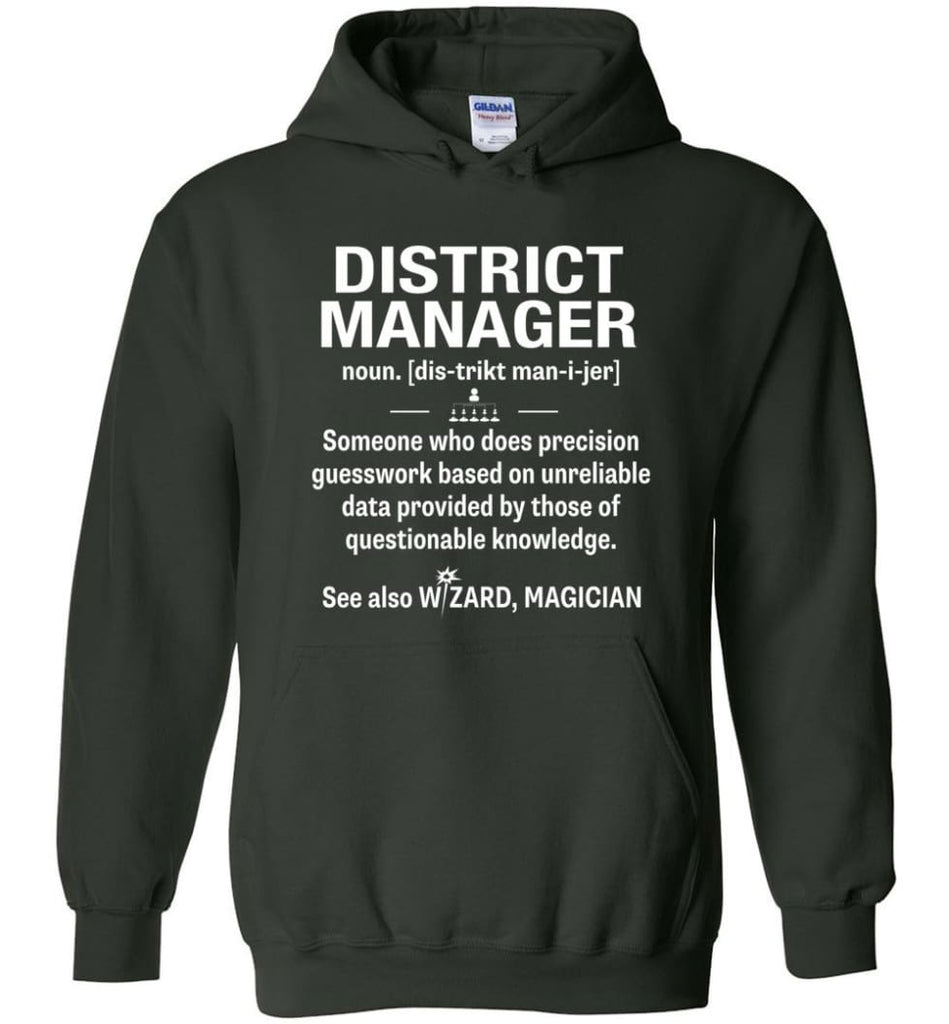 District Manager Definition Meaning Hoodie - Forest Green / M