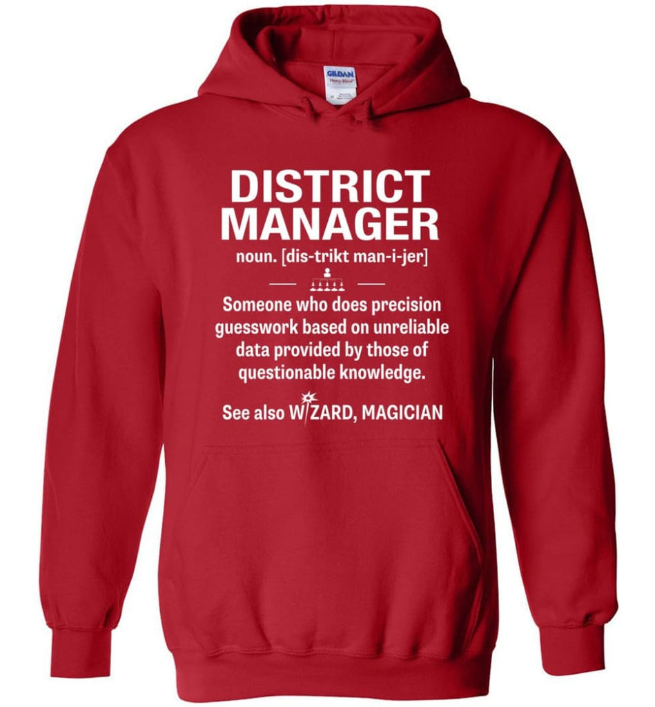 District Manager Definition Meaning Hoodie - Red / M