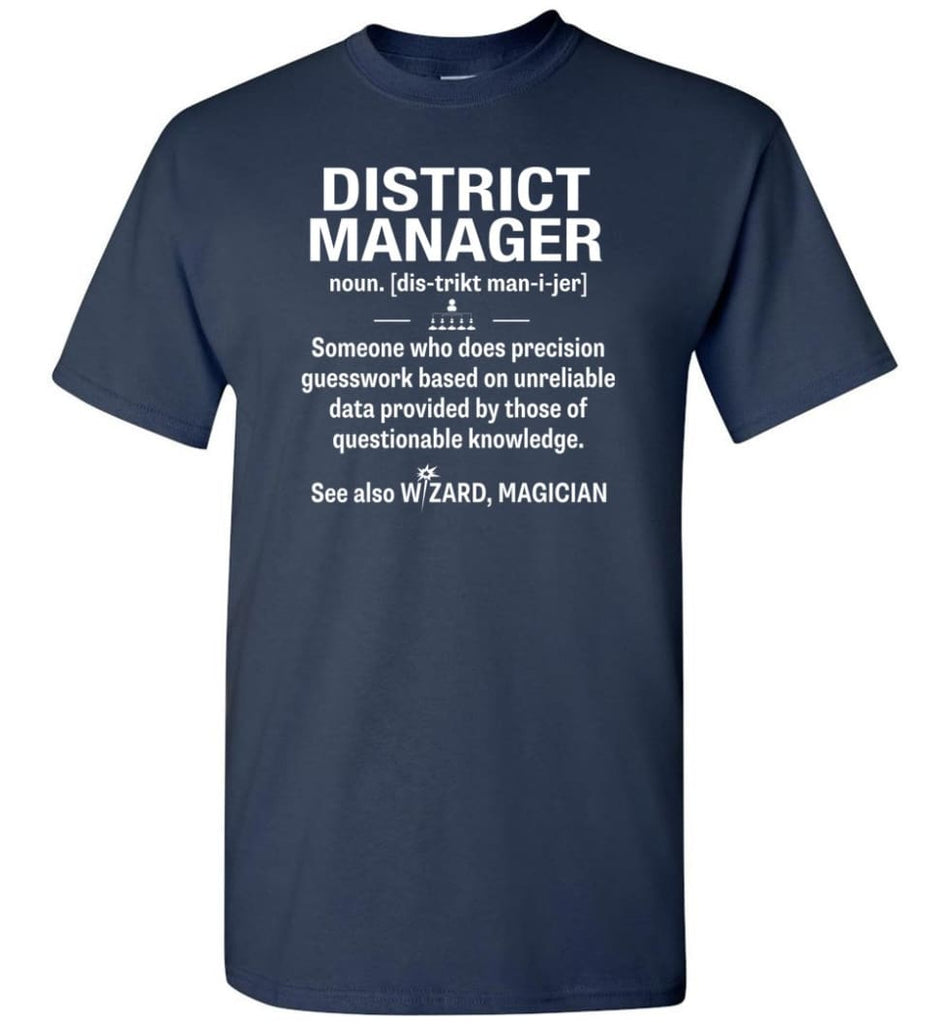District Manager Definition Meaning - Short Sleeve T-Shirt - Navy / S