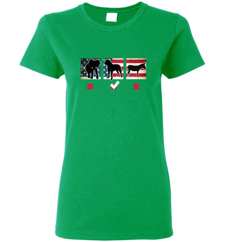Dog Lovers Shirt I Love Dogs Vote Women Tee - Irish Green / M