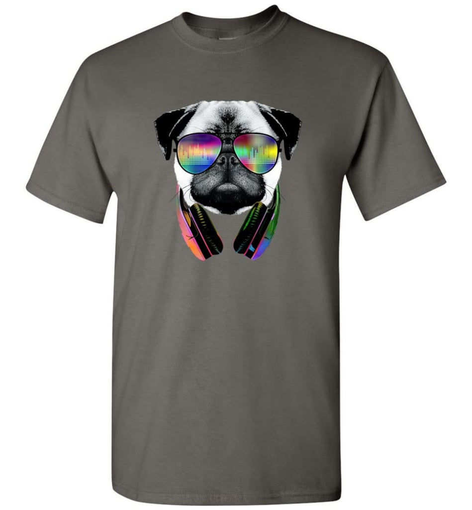 Dog Music Shirt With Dog On It Dog Face T Shirts Funny Dog Band Sweaters - T-Shirt - Charcoal / S