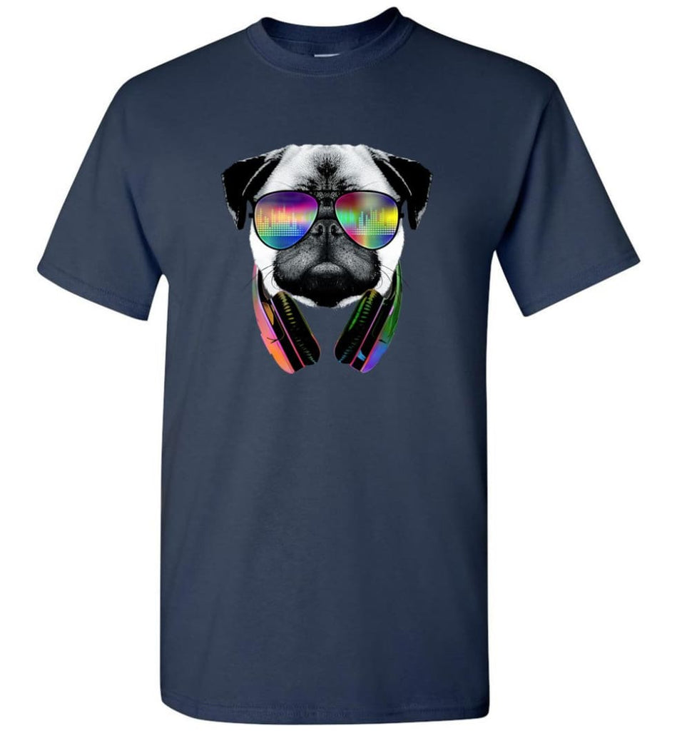 Dog Music Shirt With Dog On It Dog Face T Shirts Funny Dog Band Sweaters - T-Shirt - Navy / S