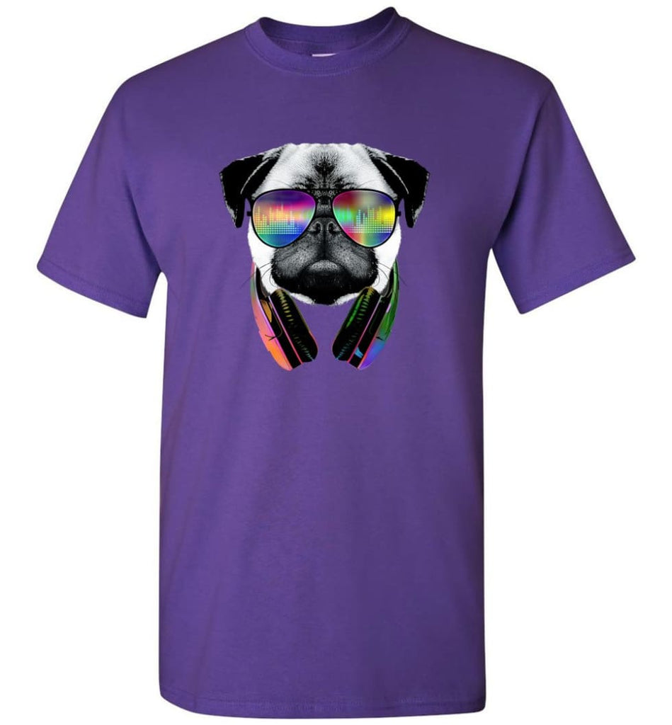 Dog Music Shirt With Dog On It Dog Face T Shirts Funny Dog Band Sweaters - T-Shirt - Purple / S