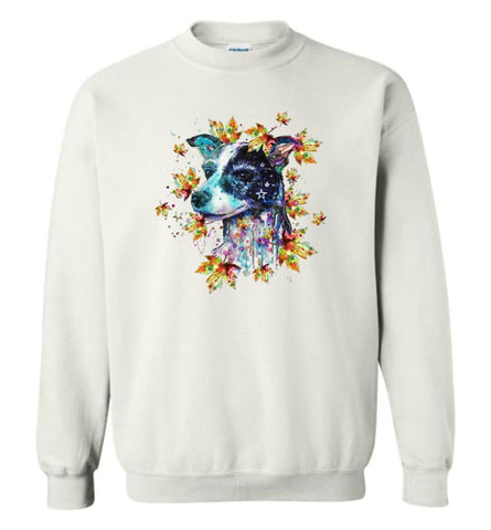 Dog Summer Dog Flower Dog Leaf - Sweatshirt - White / M - Sweatshirt