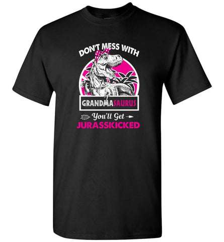 Don’t Mess With Grandma Saurus - T-Shirt - Black / S - T-Shirt