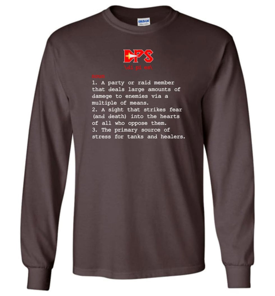 Dps Definition Dps Meaning Long Sleeve T-Shirt - Dark Chocolate / M
