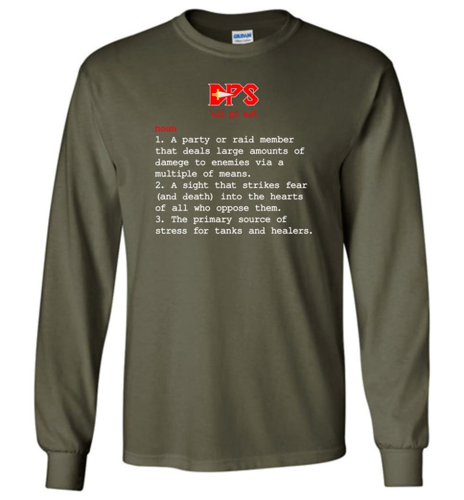 Dps Definition Dps Meaning Long Sleeve T-Shirt - Military Green / M