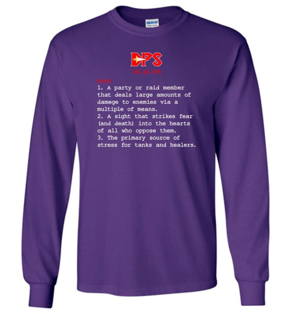 Dps Definition Dps Meaning Long Sleeve T-Shirt - Purple / M