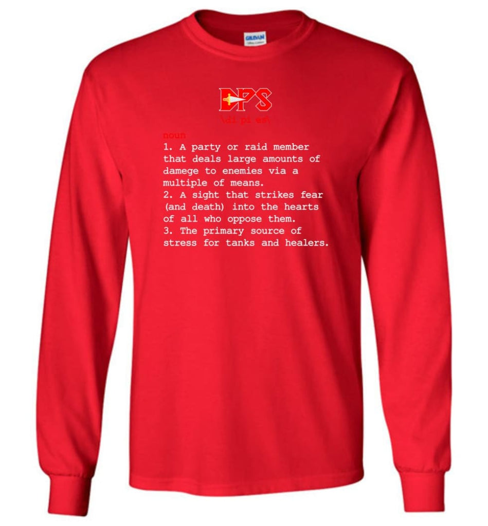 Dps Definition Dps Meaning Long Sleeve T-Shirt - Red / M