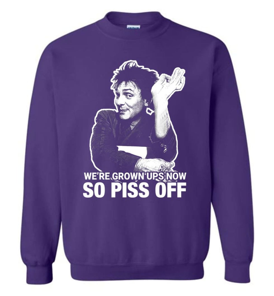 Drop Dead Fred Sweatshirt We’re grown ups now so piss off Drop dead fred Christmas sweater - Purple / M