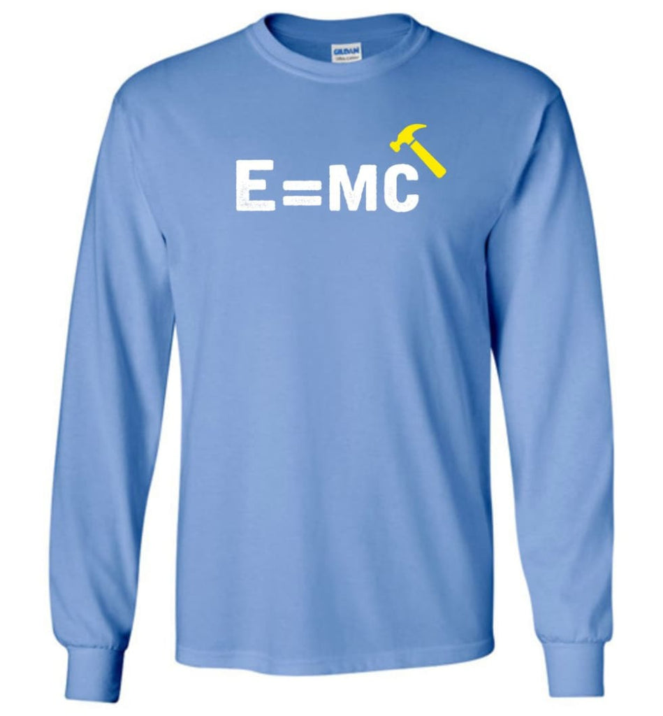 E Mc Hamme Funny Math Long Sleeve - Carolina Blue / M