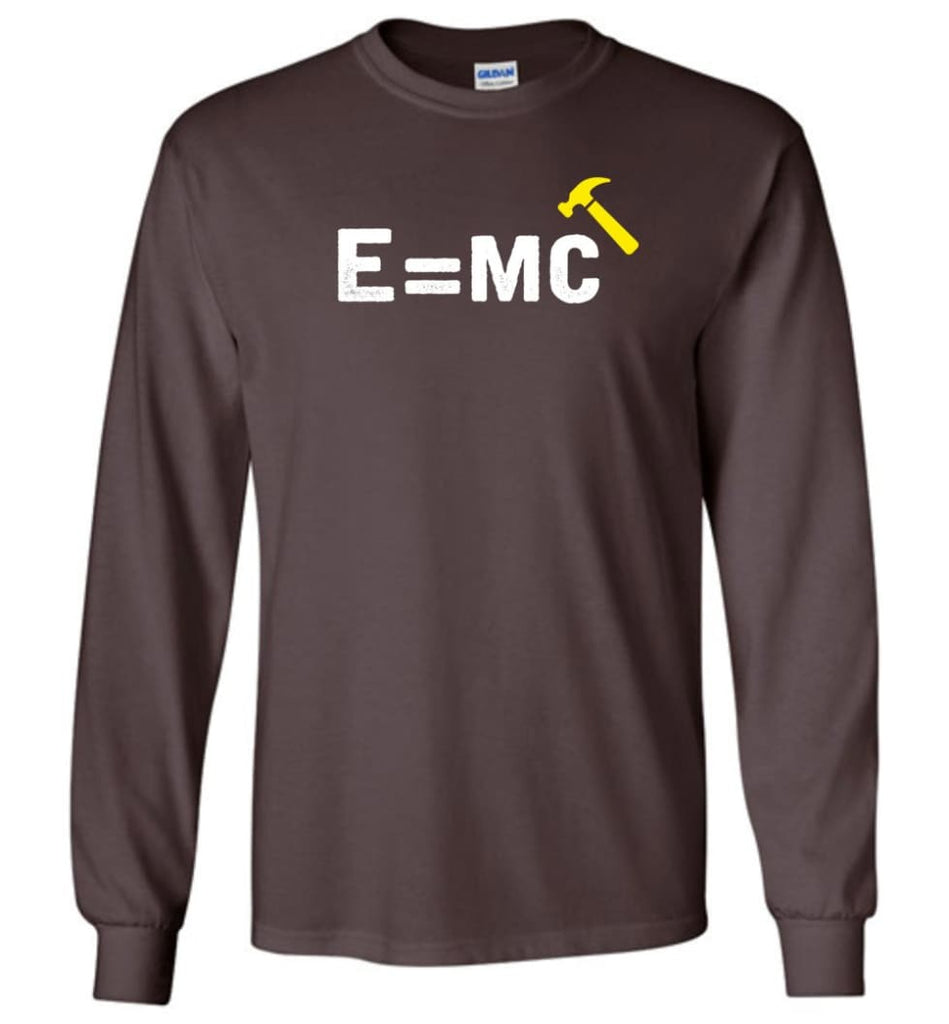 E Mc Hamme Funny Math Long Sleeve - Dark Chocolate / M