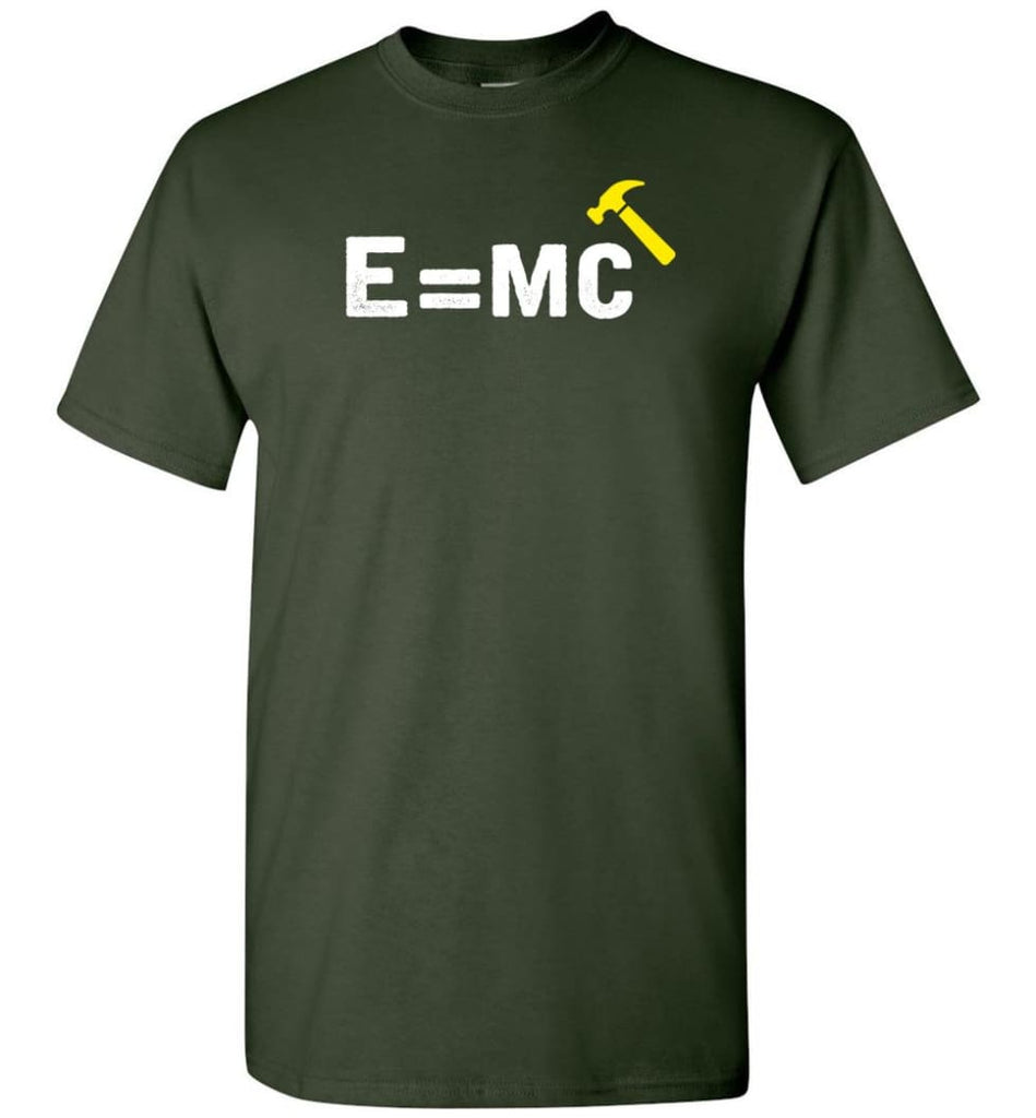 E Mc Hamme Funny Math T-Shirt - Forest Green / S