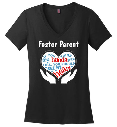 E= Mc Hamme Ladies V-Neck - Black / M