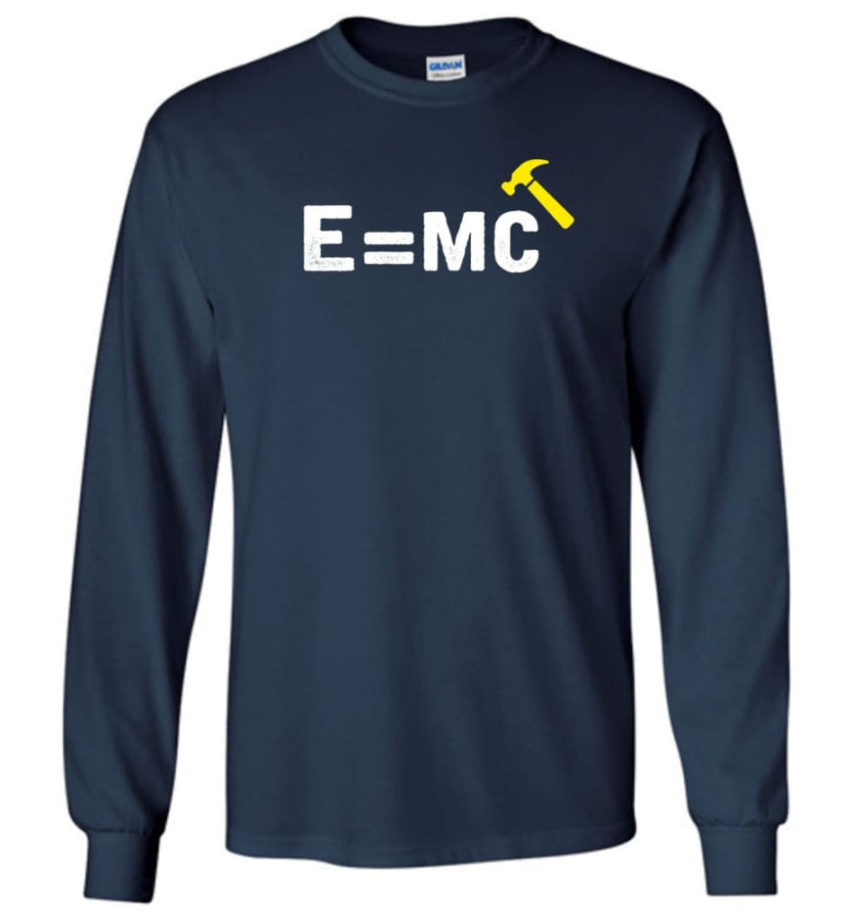 E= Mc Hamme Long Sleeve T-Shirt - Navy / M