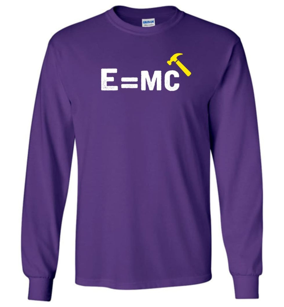 E= Mc Hamme Long Sleeve T-Shirt - Purple / M