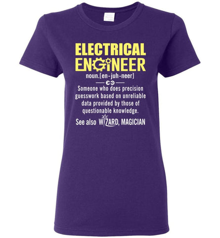 Electrical Engineer Definition Women Tee - Purple / M