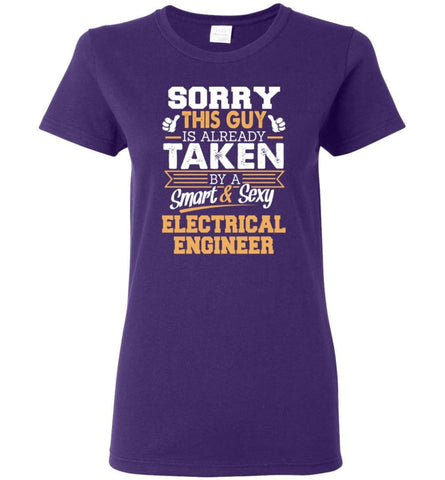 Electrical Engineer Shirt Cool Gift for Boyfriend Husband or Lover Women Tee - Purple / M - 11