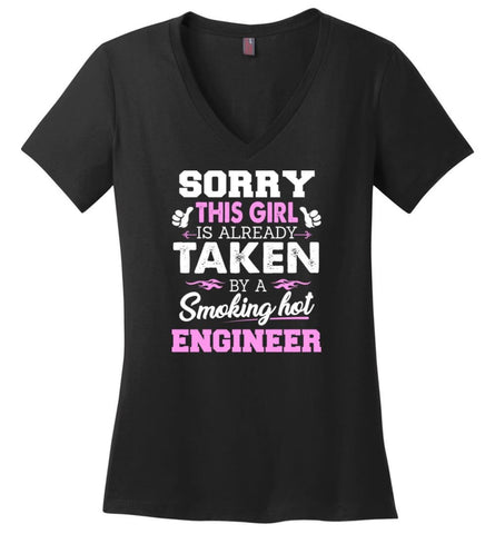Electrical Engineer Shirt Cool Gift for Girlfriend Wife or Lover Ladies V-Neck - Black / M - 11