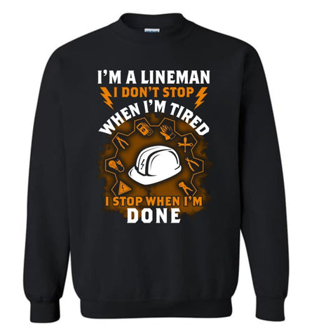 Electrical Lineman Hoodies Lineman Barn T Shirts I Am Lineman Sweatshirt - Black / M