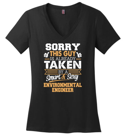 Electrician Shirt Cool Gift for Boyfriend Husband or Lover Ladies V-Neck - Black / M - 12
