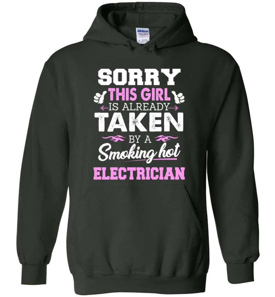 Electrician Shirt Cool Gift for Girlfriend Wife or Lover - Hoodie - Forest Green / M