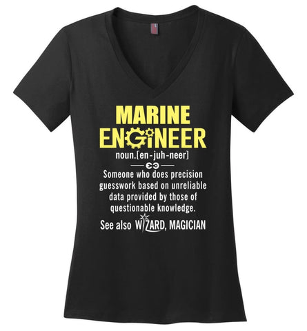 Electronic Engineer Definition Ladies V-Neck - Black / M