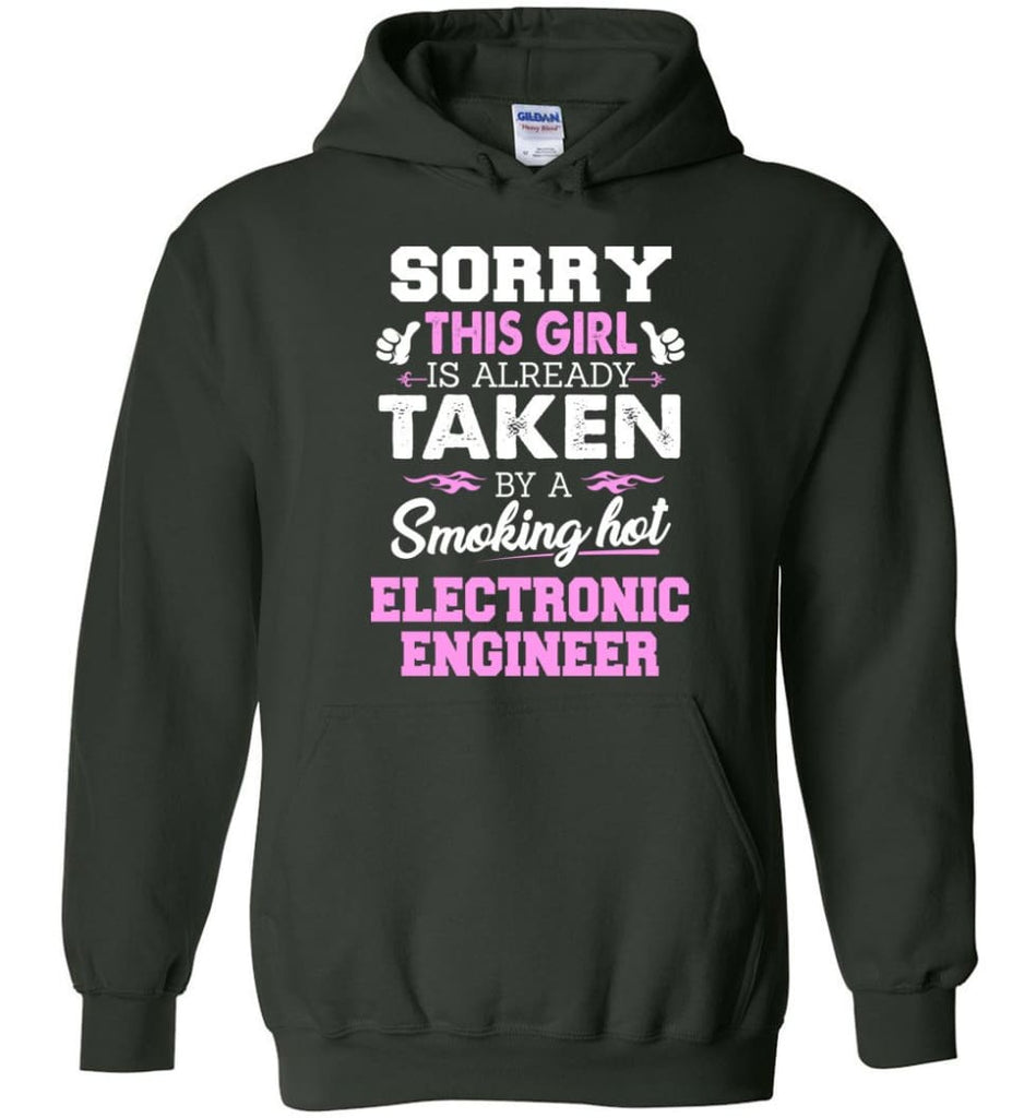 Electronic Engineer Shirt Cool Gift for Girlfriend Wife or Lover - Hoodie - Forest Green / M