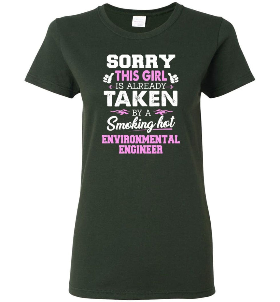 Environmental Engineer Shirt Cool Gift for Girlfriend Wife or Lover Women Tee - Forest Green / M - 14