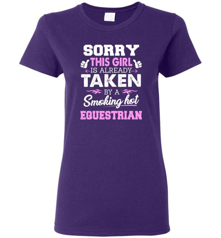 Equestrian Shirt Cool Gift for Girlfriend Wife or Lover Women Tee - Purple / M - 11