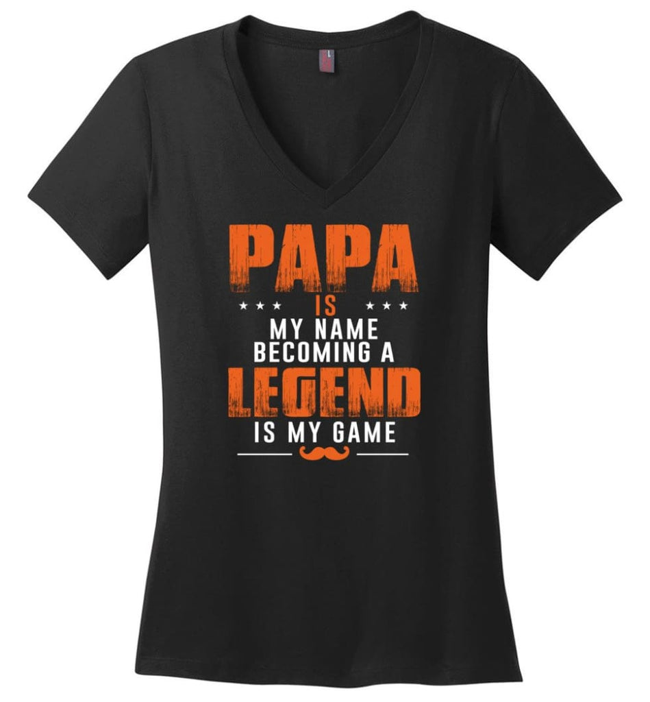 Father And Son Best Friends For Life copy Ladies V-Neck - Black / M