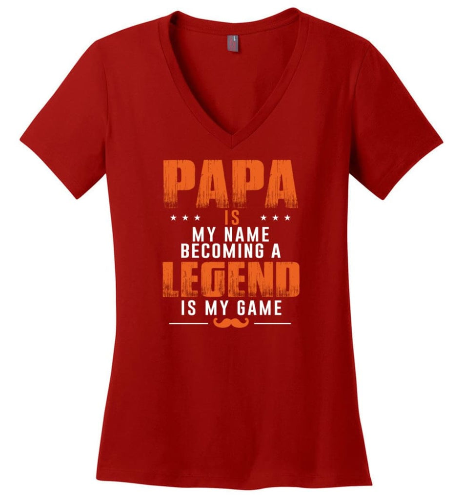 Father And Son Best Friends For Life copy Ladies V-Neck - Red / M