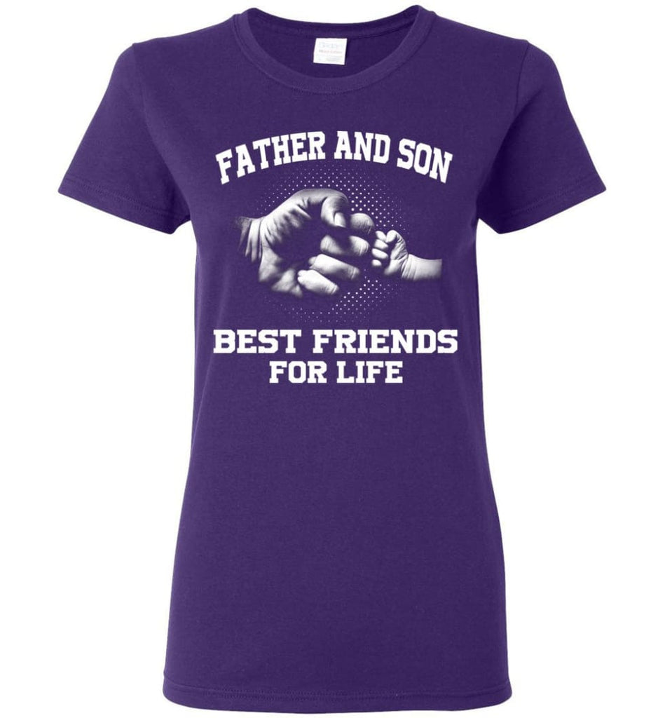 Father And Son Best Friends For Life copy Women Tee - Purple / M
