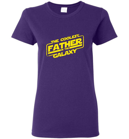 Father shirt The Coolest Father In The Galaxy Women Tee - Purple / M