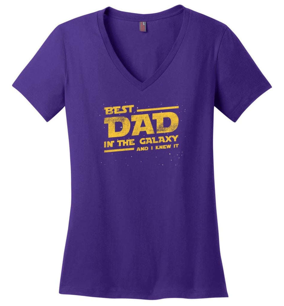 Father’s Day Shirt Father And Son Best Friend For Life Ladies V-Neck - Purple / M