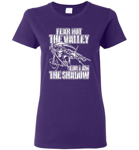 Fear Not The Valley For I Am The Shadow Women Tee - Purple / M