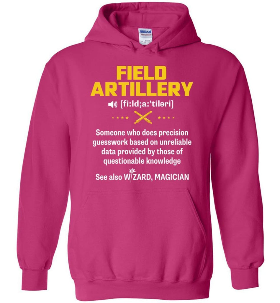 Field Artillery Definition Meaning Hoodie - Heliconia / M