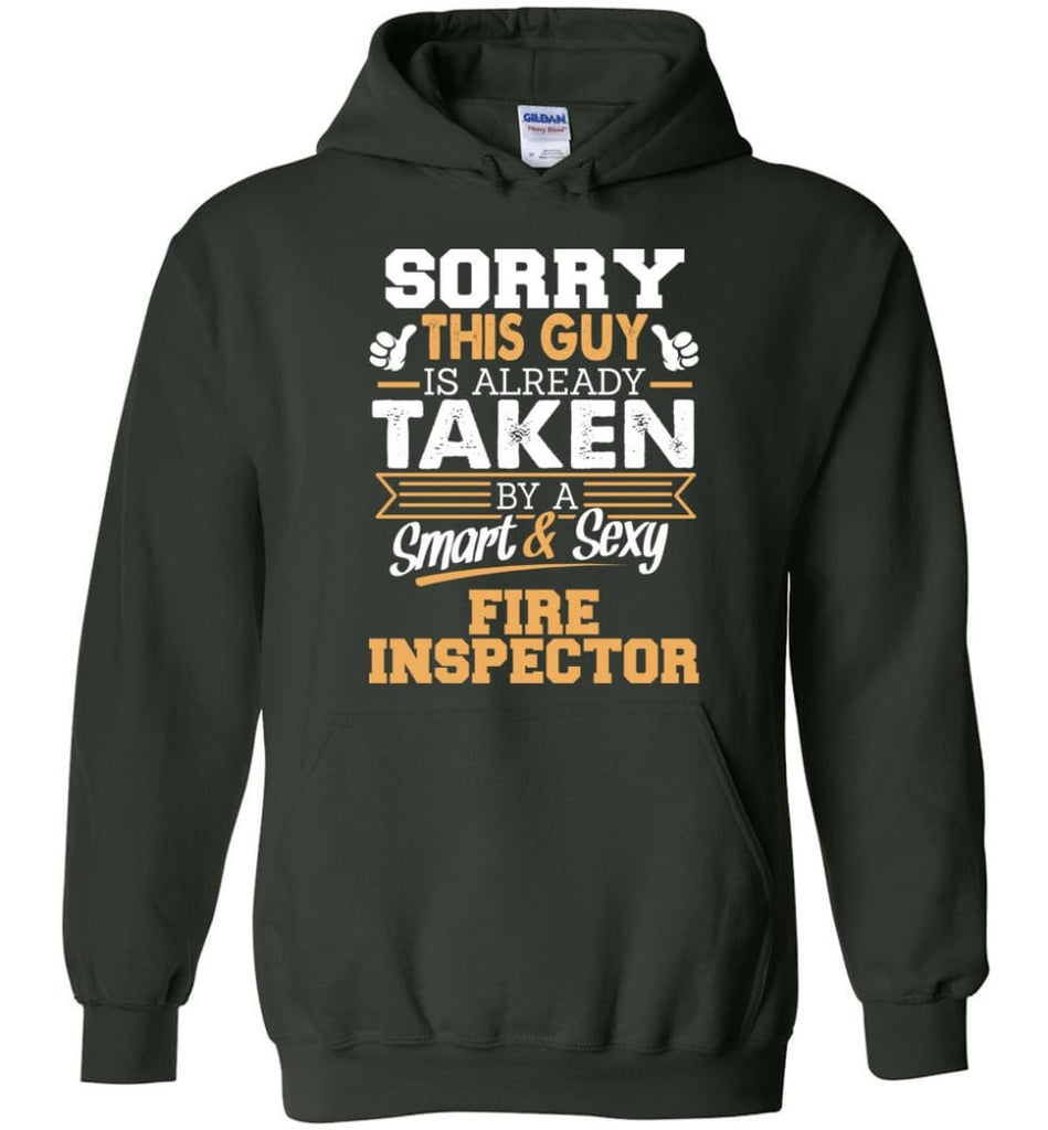 Fire Inspector Shirt Cool Gift for Boyfriend Husband or Lover - Hoodie - Forest Green / M