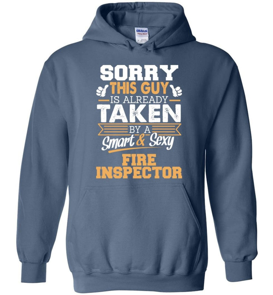 Fire Inspector Shirt Cool Gift for Boyfriend Husband or Lover - Hoodie - Indigo Blue / M