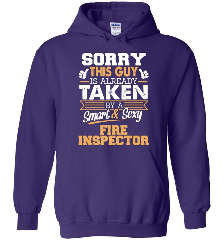 Fire Inspector Shirt Cool Gift for Boyfriend Husband or Lover - Hoodie - Purple / M