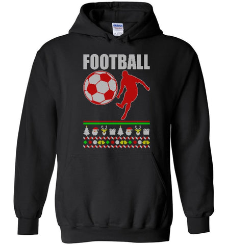 Football 2. Ugly Christmas Sweater - Hoodie - Black / M