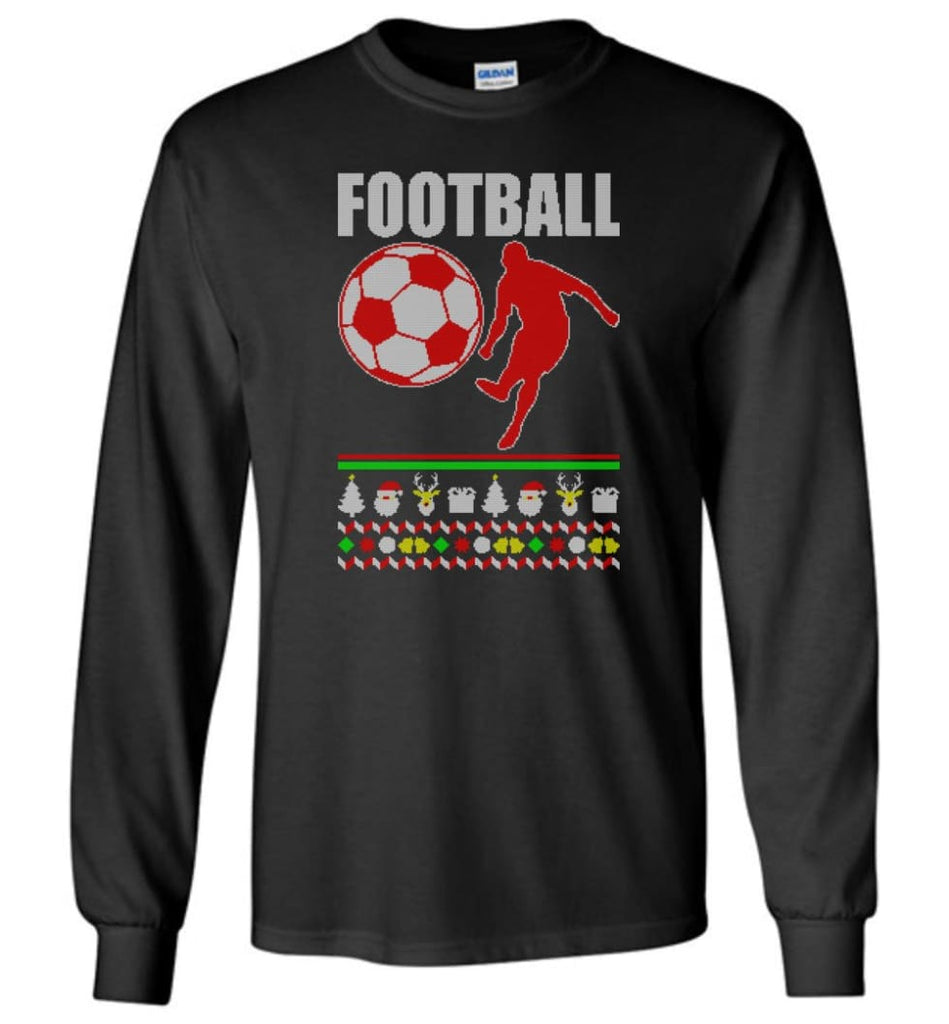Football 2. Ugly Christmas Sweater - Long Sleeve T-Shirt - Black / M