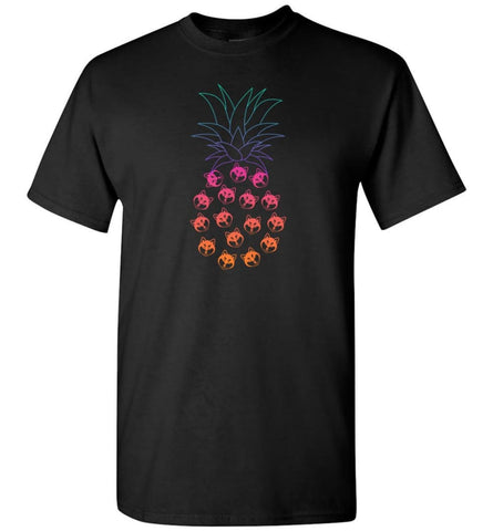 Funny and Cute Husky Pineapple Design - T-Shirt - Black / S - T-Shirt