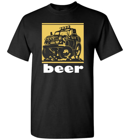 Funny Beer Alcohol Jeep 4x4 Drinking Shirt Truck Car Jeep Lover T-Shirt - Black / S