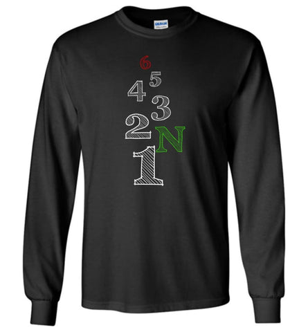 Funny Biker Shirt Motorcycle Gear 65432N1 - Long Sleeve T-Shirt - Black / M