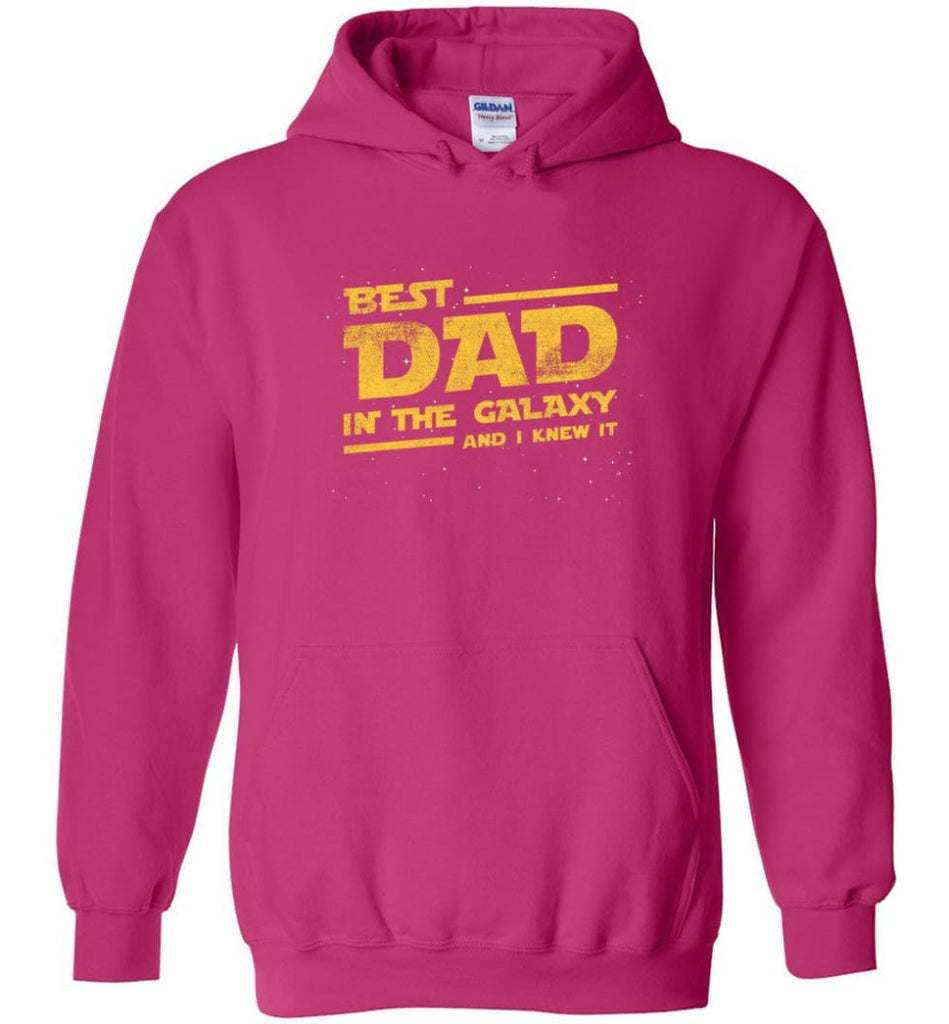 Funny Dad Shirt Best Dad In The Galaxy - Hoodie - Heliconia / M
