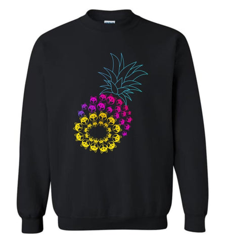 Funny Graphic Husky Pineapple - Sweatshirt - Black / M - Sweatshirt